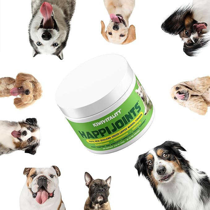 Green Lipped Mussel Powder for Dogs & Cats - Premium Hip & Joint Support for Joints, Tendons, Ligaments (100 Grams, Up to 300 Servings)