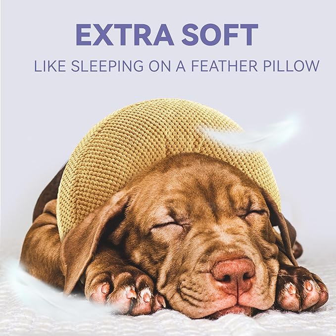 Inflatable Dog Cone Collar - Dog Neck Donut Cone Collar Alternative After Surgery - Soft Cone for Large Medium Small Dogs Cats - Alternative Recovery E Collar (Yello, XXL)