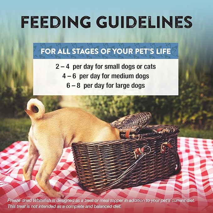 Northwest Naturals Raw Rewards Freeze-Dried Whitefish Treats for Dogs and Cats - Bite-Sized Pieces - Healthy, 1 Ingredient, Human Grade Pet Food, All Natural, Proudly Made in USA, 2.5 Oz