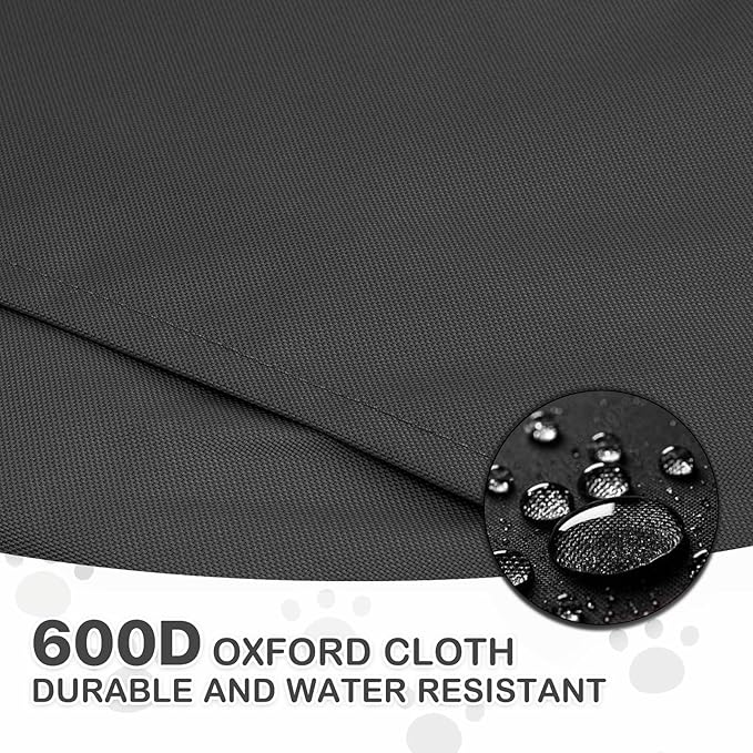 MoNiBloom Foldable Pet Stroller with Weather Cover, 3 Wheels Pet Strolling Cart for Small/Medium Dogs and Cats with Storage Basket and Cup Holder, Breathable and Visible Mesh for All-Season, Black