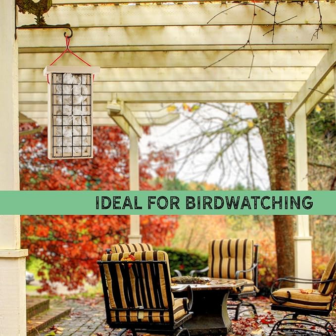 Wooden Bird Nest Material Holder; Rustic Handmade Bird Nest Material Dispenser