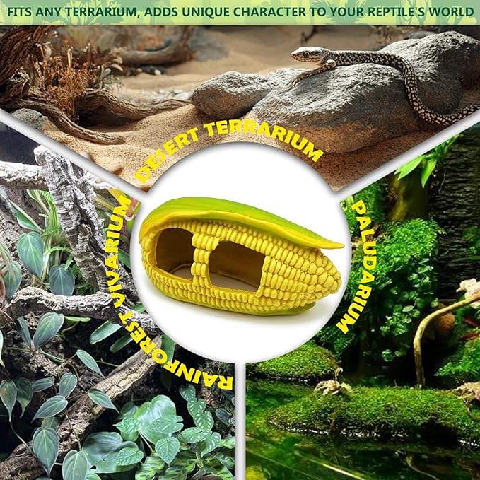 Bearded Dragon Reptile Hide Caves Corn Lizard Leopard Gecko Hideout Tank Accessories Turtle Snake Décor Amphibian Habitat Tortoise Personalized Decoration