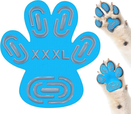 Non-Slip Dog Paw Protector Pads for Senior Dogs, Dog Paw Adhesive Pads on Hardwood Floor,Senior Pets Essentials with Strong Traction,Rubber Grippers,Blue,12 Sets 48 pc XXXL