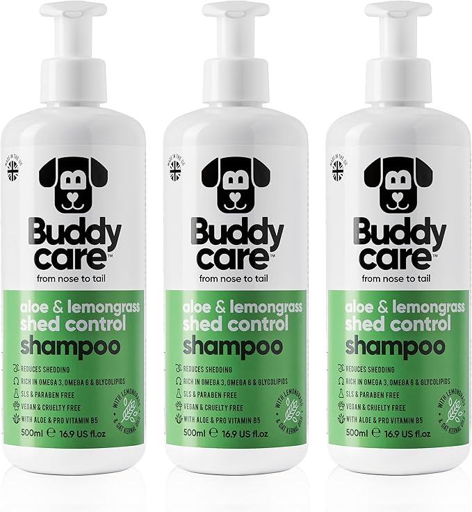 Shed Control Dog Shampoo Aloe & Lemongrass Scented | with Aloe Vera and Pro Vitamin B5 (50.72oz)