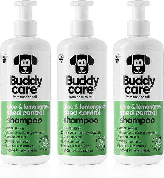 Shed Control Dog Shampoo Aloe & Lemongrass Scented | with Aloe Vera and Pro Vitamin B5 (50.72oz)