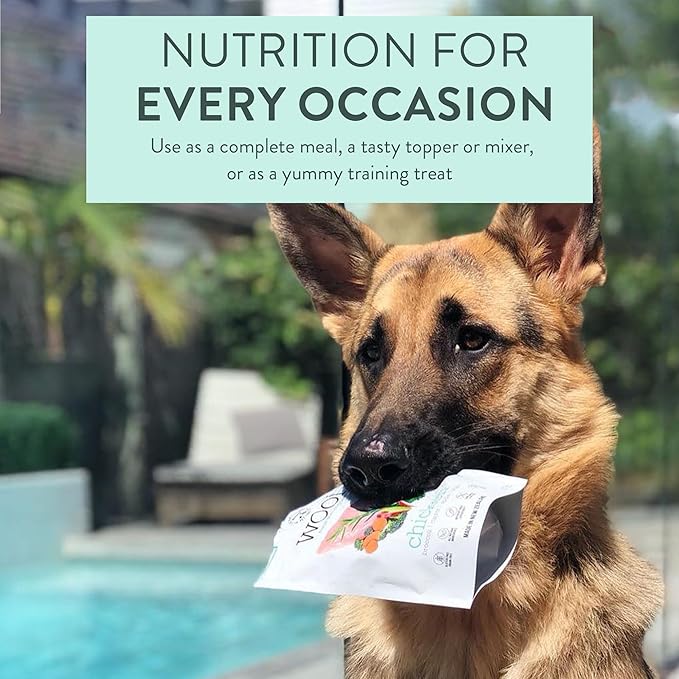 The New Zealand Natural Pet Food Co Woof Freeze Dried Dog Food - Chicken Recipe, High Protein, Dog Food Topper & Dog Treats, All Life Stages, 1.76 oz