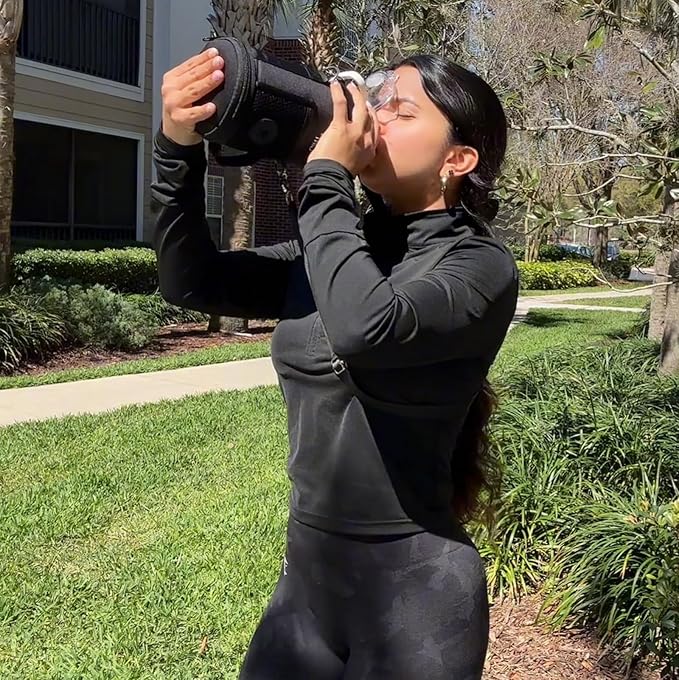 GiNT 37oz Insulated Stainless Steel Dog & Human Water Bottle, All-in-1 Travel Dispenser with Detachable Bowls & Carrying Case, Leak-Proof Pet Canteen for Walking, Hiking, Camping, Car (White)