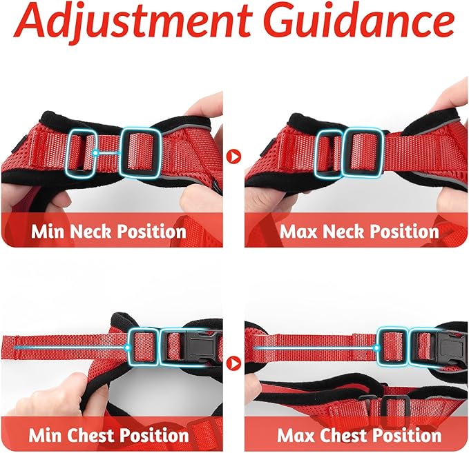 rabbitgoo Cat Harness and Leash for Walking, Escape Proof Soft Adjustable Vest Harnesses for Cats, Easy Control Breathable Reflective Strips Jacket, Red, S