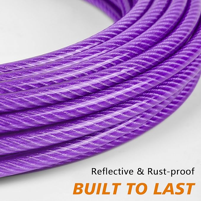 XiaZ Dog Tie Out Cable 30 Feet, Dog Runner for Yard Steel Wire Tether Line, Dogs Chains Heavy Duty for Outside Hold Large Dogs Up to 250 LBS