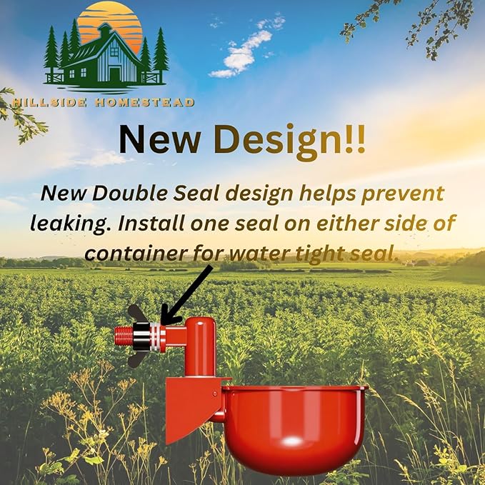 Chicken Water Cups Hillside Homestead Free Extras Automatic Chicken Waterer 5 Gallon 8 pk Chicken coop Accessories Chicken Water Feeder Use for All Chicks Ducks Quail Turkey Goose Poultry Waterer Cup