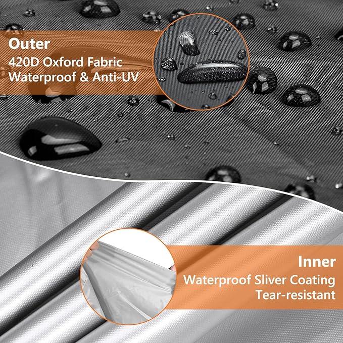 Roasivi Universal Large Birdcage Cover Black Out and Breathable Cages Cover for Parrots and Other Small Animals Durable Waterproofing Washable Material 31" L x 21" W x 53" H Black