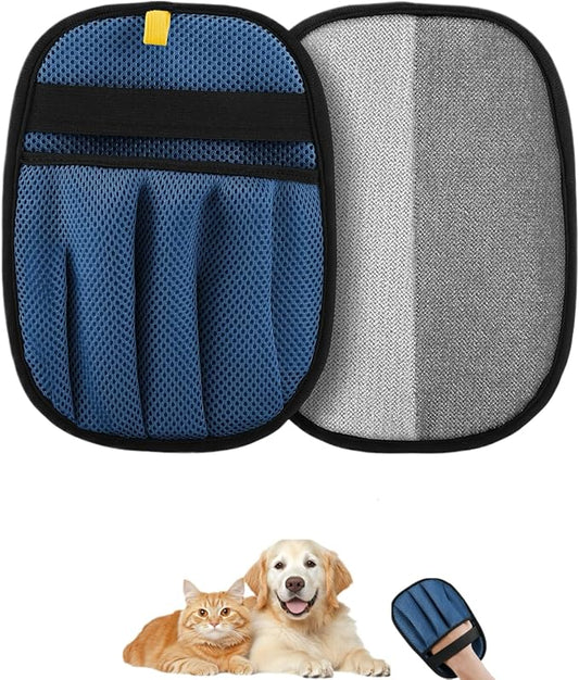 Upgraded Pet Hair Removal Gloves with 5-Finger Design,Reusable Electrostatic Mitts with Enhanced Grip, Quickly Remove Cat & Dog Hair from Sofas, Beds, Clothes, Carpets，1PCS