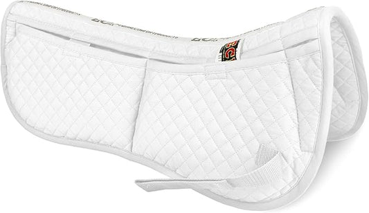 ECP Equine Comfort Products Adjustable Shock Absorbing Memory Foam Half Saddle Pad, Injury Prevention & Pressure Relief, Customizable Fit, Breathable for All Riding Styles
