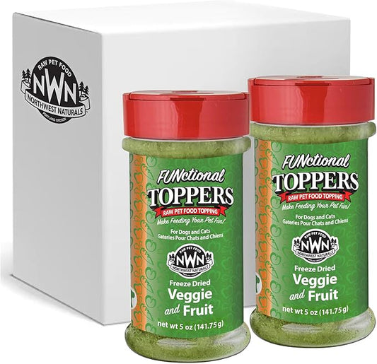 Northwest Naturals Freeze-Dried Veggie & Fruit Functional Topper - for Dogs & Cats - Healthy, Limited, Human Grade Ingredients, All Natural, Proudly Made in USA, 5 Oz (Pack of 2)