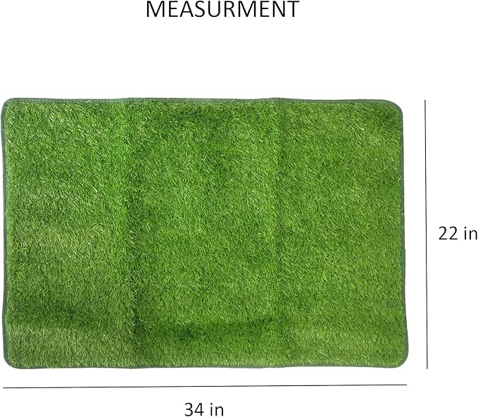 Artificial Grass Turf Pad for Dog Potty Training 22 x34 in (Replacement Grass)