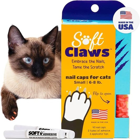 Feline Soft Claws Cat Nail Caps Take-Home Kit, Small, Pink