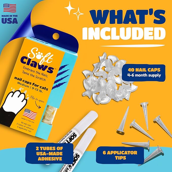 Soft Claws Cat Medium Orange