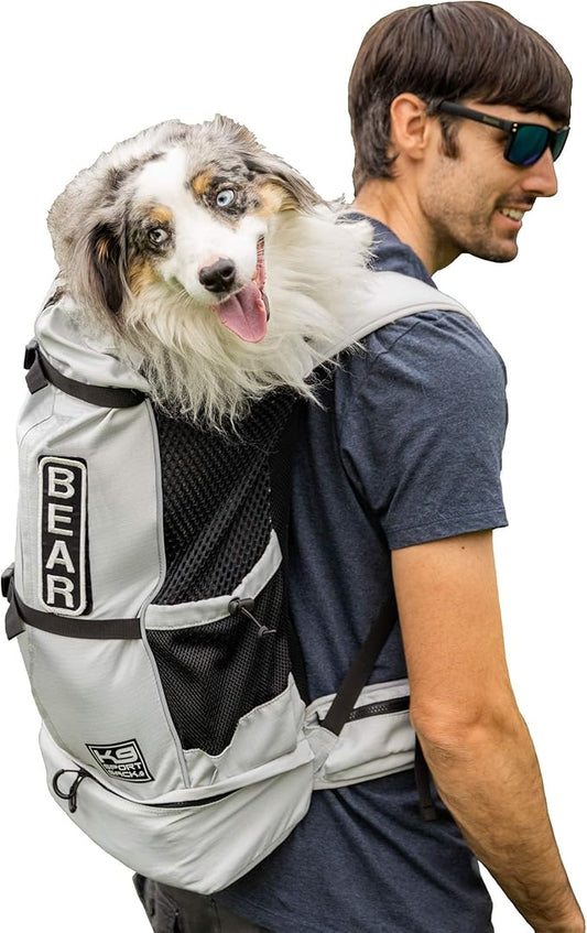 K9 Sport Sack Knavigate - X-Small, Lunar Rock - Ideal for Dogs with 9-12” Back Length - Adjustable, Backpack-Style Carrier with Internal Frame & Padded Hip Belt
