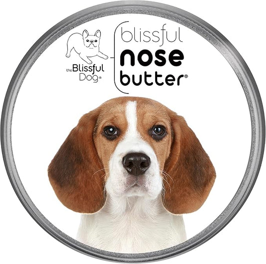 The Blissful Dog Beagle Nose Butter for Dry, Cracked Skin, Lick-Safe Dog Nose Balm with Moisturizing Shea Butter, Almond, Olive, and Essential Oils, Pet Supplies, Uncented, 2 oz.