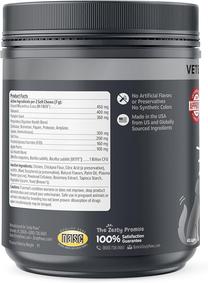 Zesty Paws Solid Poop Support Bites - Dog Stool Hardener - Pumpkin for Dogs with Prebiotics & Probiotics - Veterinarian Formulated Soft Chews - for Diarrhea Relief - 90 Ct