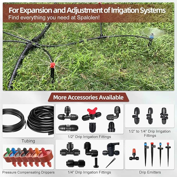30PCS 2 GPH Pressure Compensating Drip Irrigation Spot Watering Drippers/Emitters, Self-Cleaning Constant Flow Drip Irrigation Emitters Heads Irrigation Drippers Parts for Drip Irrigation System