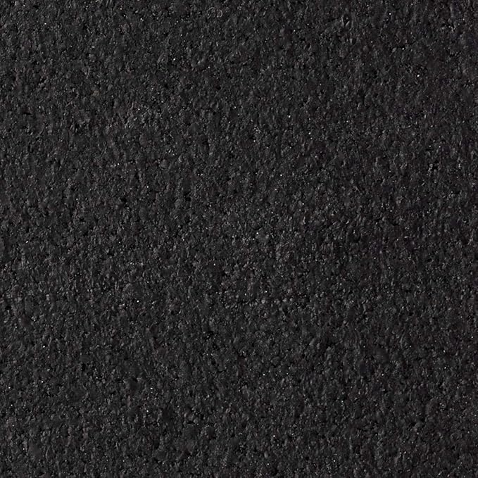 Genaflex Rubber Gym Floor Mat - 8mm Thick - Heavy Duty Commercial Protective Gym Flooring Roll (Black, 4' X 15')