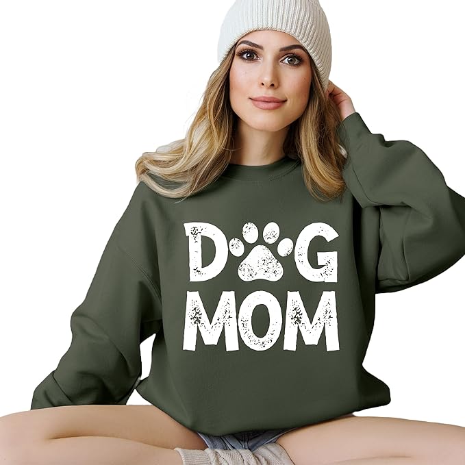 Custom Dog Mom Shirt for Women Pet Ears Sweatshirt with Name Unique Puppy Line Art Cute Dad Hoodie for DogDad Owner Lover