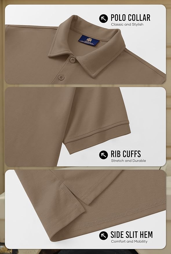 Men Embroidered Doberman Polo Casual Short Sleeve Plain Collar Shirt (S-XXL)