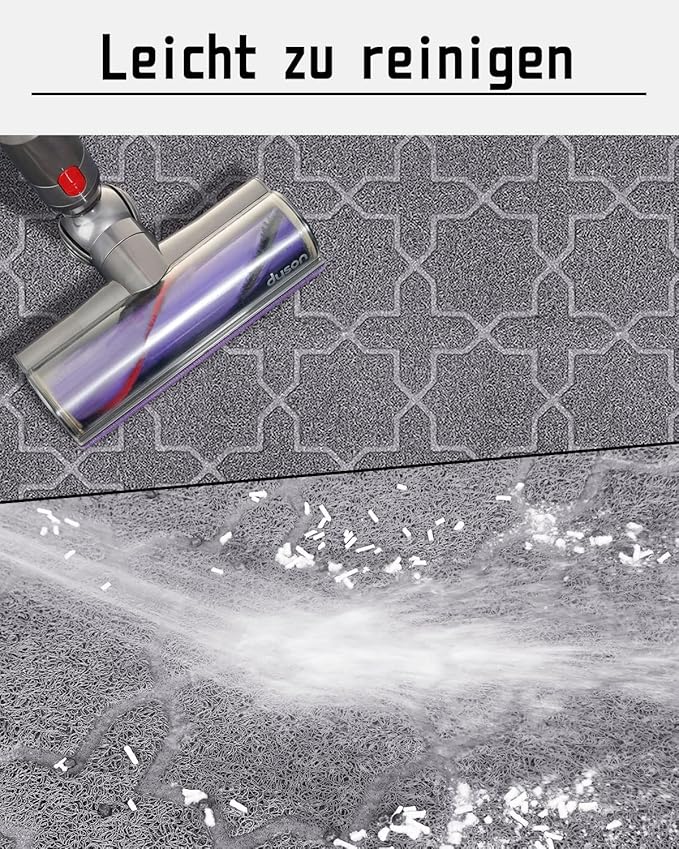 Yimobra Cat Litter Mat, 35.4"x23.6" Litter Box Mat with Litter Lock Mesh, Soft Cat Litter Mat Litter Trapping Mat, Easy to Clean, Non-Slip, Water Resistant, Litter Free Floors, Dark Grey