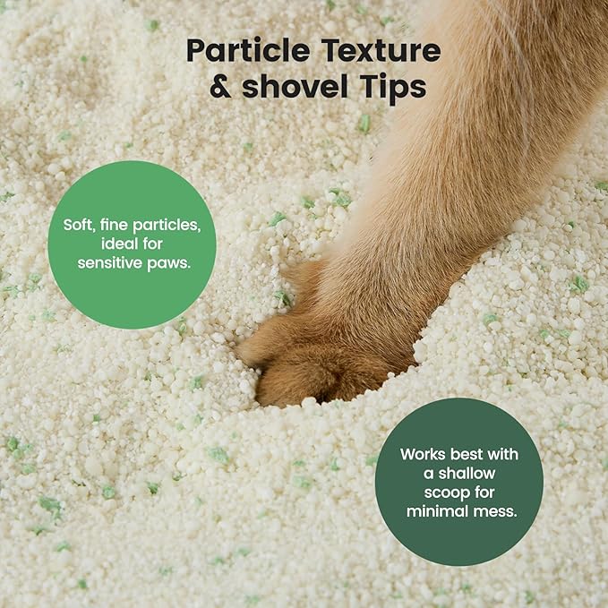 Gardner Pet Cassava Cat Litter, Clumping Cat Litter with Odor Control, Low Dust, Natural Plant-Based Litter, Fast Absorption & Low Tracking Kitty Litter, Unscented with Deodorizing Pellets (9LBS*2)