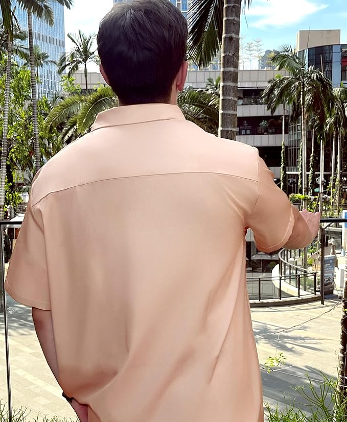 Men’s Hawaiian Shirt Western Cowboy Symmetrical Print Short Sleeve Button Down Casual Beach Holiday Summer Shirt