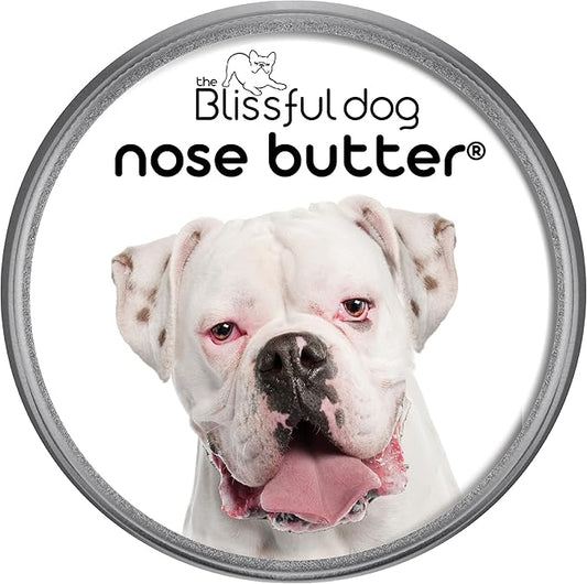 The Blissful Dog White Boxer Nose Butter for Dry, Cracked Skin, Lick-Safe Dog Nose Balm with Moisturizing Shea Butter, Almond, Olive, and Essential Oils, Pet Supplies, Uncented, 2 oz.