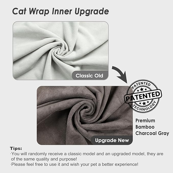 35.4" Cat Wrap for Cutting Nails, Cat Restraint for Nail Clipping, Cat Swaddle Wrap for Adult Cats, Cat Burrito Wrap Can Be Applied to Cat Nail Trimming, XX-Large, Within 22lbs
