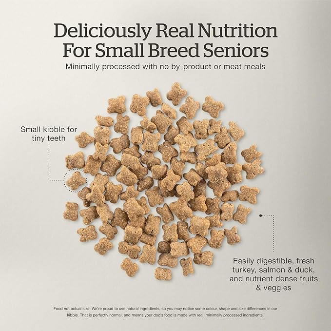 Now Fresh Grain-Free Small Breed Senior Dry Dog Food with Turkey, Salmon & Duck, Premium Kibble Made with Real Meat & Fish, Chicken-Free, Added Glucosamine & Chondroitin for Healthy Joints, 6 lb Bag