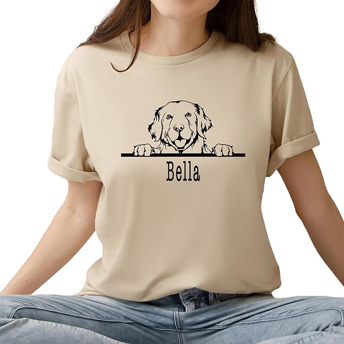 Custom Dog Mom Shirt for Women Pet Ears Sweatshirt with Name Unique Puppy Line Art Cute Dad Hoodie for DogDad Owner Lover