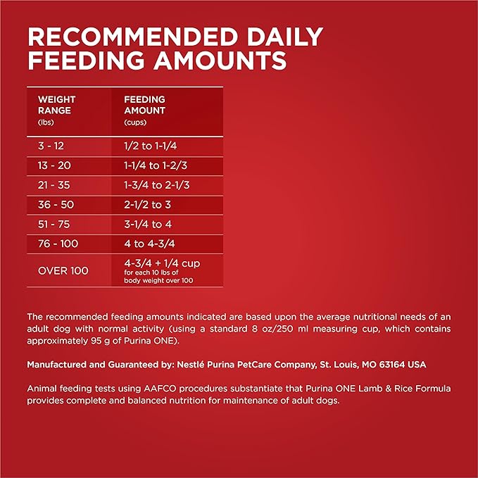 Purina ONE Dry Dog Food Lamb and Rice Formula - 31.1 lb. Bag