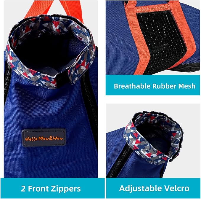 Cinf Cat Nail Clipping Cleaning Grooming Restraint Bag (Free Muzzle) Set No Scratching Biting for Bathing Nail Trimming Injecting Examining(Navy Blue,L)