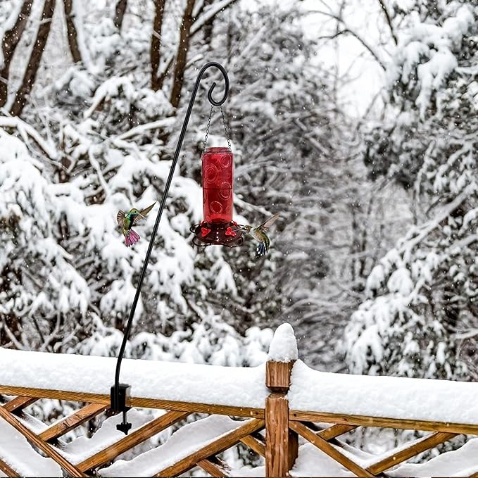 MIXXIDEA 2 Packs Heavy Duty Deck Rail Pole Deck Hook, Extensible and Adjustable Deck Hook for Hanging Bird Feeder, Plants, Suet Baskets,Wind Chimes,Lanterns