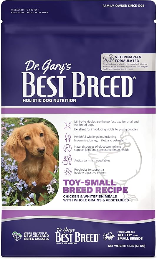 Best Breed Dr. Gary's Small Breed Recipe Made in USA [Natural Dry Dog Food for All Breeds and Sizes] - 4lbs, Dark Brown (7-22301-88151-4)