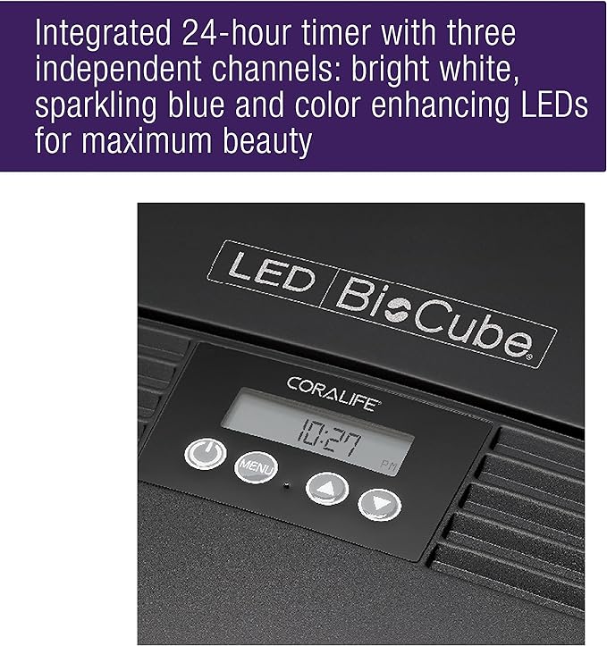 Coralife LED BioCube Aquarium Fish Tank Kit for Saltwater, Marine, Reef or Live Plants, 32 Gallon