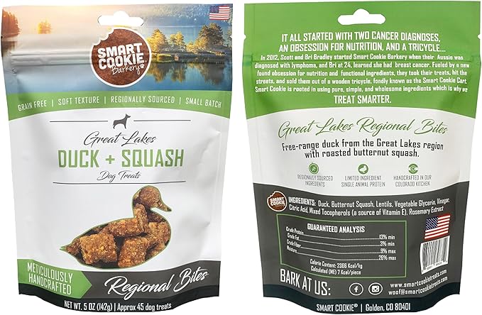 Smart Cookie All Natural Soft Dog Treats - 5 Flavor Variety Pack (5oz Each) - Healthy Dog Treats for Dogs & Puppies with Allergies, Sensitive Stomachs - Chewy, Grain Free, Made in USA