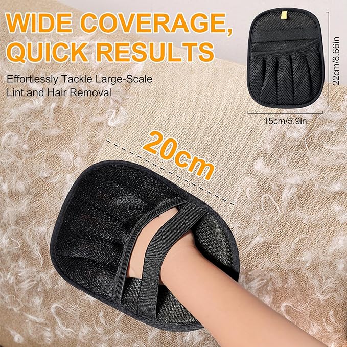 Pet Hair Removal Gloves - Electrostatic Pet Hair Removal Grooming Gloves,Reusable Cat & Dog Hair Remover for Couch, Furniture, Carpet, Curtain, Pet Grooming Mitt (1 PCS)