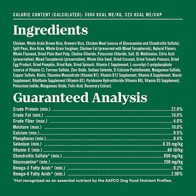 Nutro Natural Choice Chicken & Brown Rice Large Breed Senior Dog Food Dry Recipe, 30 lb. Bag