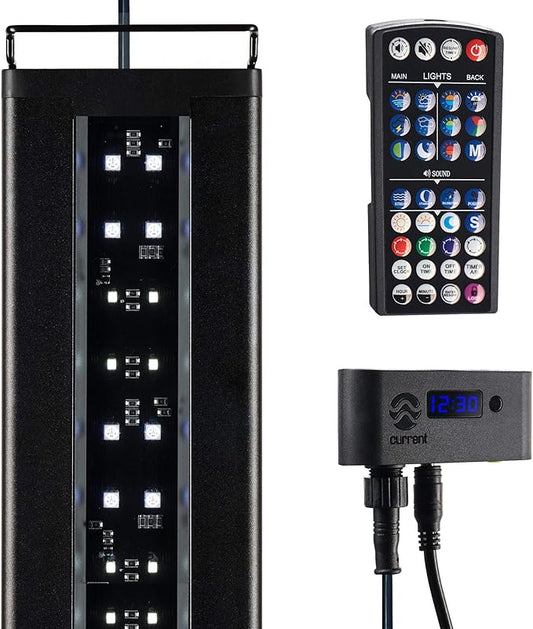 Current USA 72" Inch Satellite Freshwater LED Plus Full Spectrum RGB+W Light for Aquariums | Wireless 24 Hour Remote Control Fish Tank Lighting (4509)