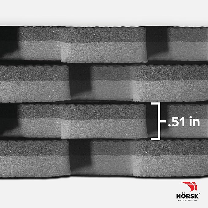 Norsk Multi-Purpose Reversible Floor Mats - EVA Interlocking Foam Tiles (Gray/Black 12 Tiles - 48 sq. Ft. 1/2" Thick)