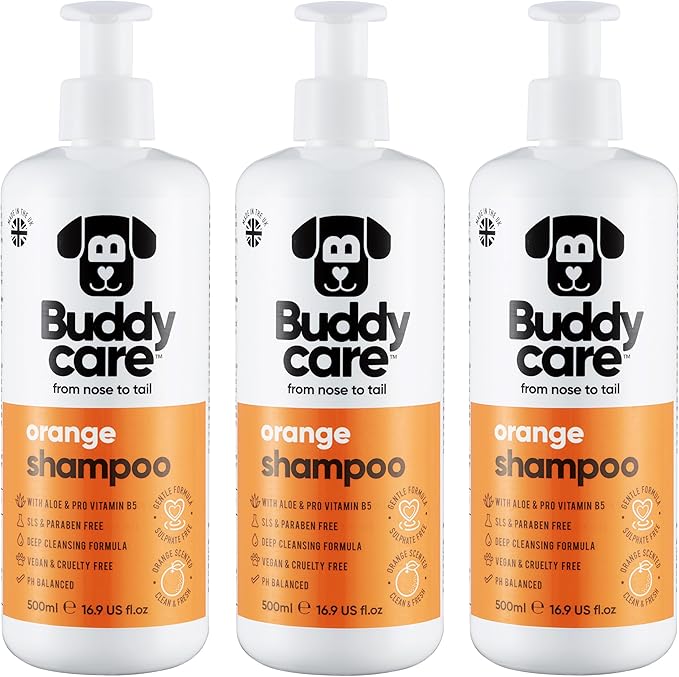 Orange Dog Shampoo by Buddycare | with Aloe Vera and Pro Vitamin B5 (50.72oz)