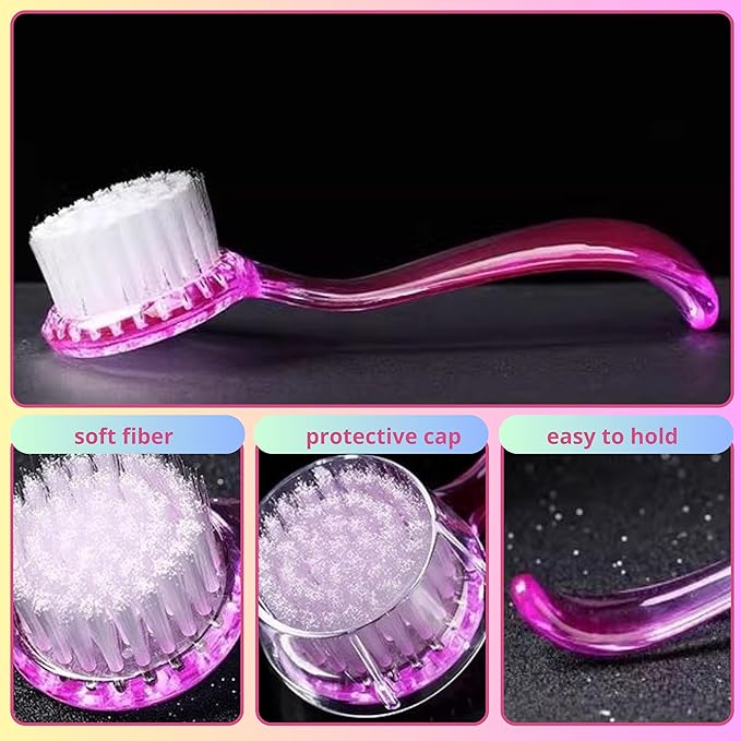 Hamster Calming Bite Proof Gloves and Grooming Brush Set, Hamster Bite Resistant Gloves Massage Brushes, Anti-Bite Glove Grooming Supplies For Small Animals Rabbit Rat Sugar Glider (Pink)