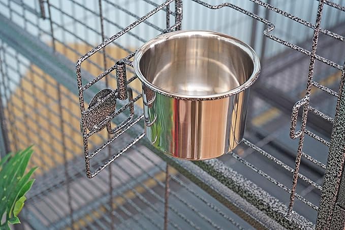Double Cage with Center Divider for Bird Parrot Aviary W64xD32xH73 New
