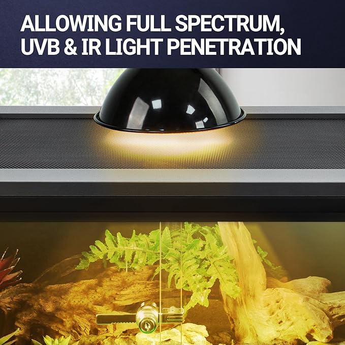 REPTIZOO 67 Gallon PVC Tall Reptile Tank, 24 x18x36 inch Large Reptile Terrarium for Gecko Lizard Chameleon Frog Snake, Enclosure Habitat with Sliding Door & Top Screen Ventilation