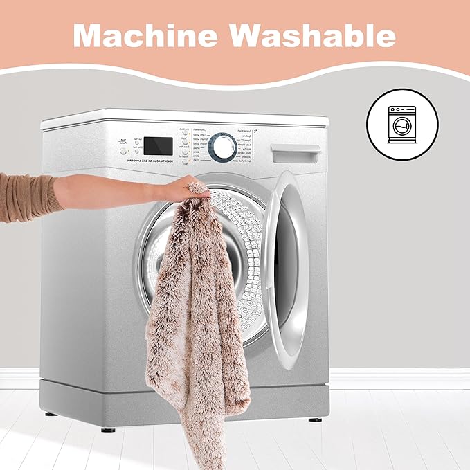 Bedfolks Waterproof Dog Crate Bed,Plush Dog Bed with Removable Washable Cover,Faux Fur Dog Crate Pad for Medium Dogs,Fluffy Dog Kennel Bed 29"x21",Brown